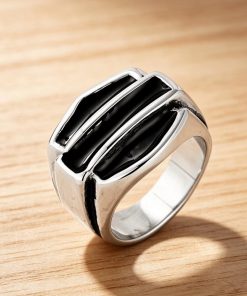 Vintage Stainless Steel Biker Signet Ring - Freedom, Strength, faith | Secure Checkout | Free Shipping | 7-Day Easy Returns - Image 3