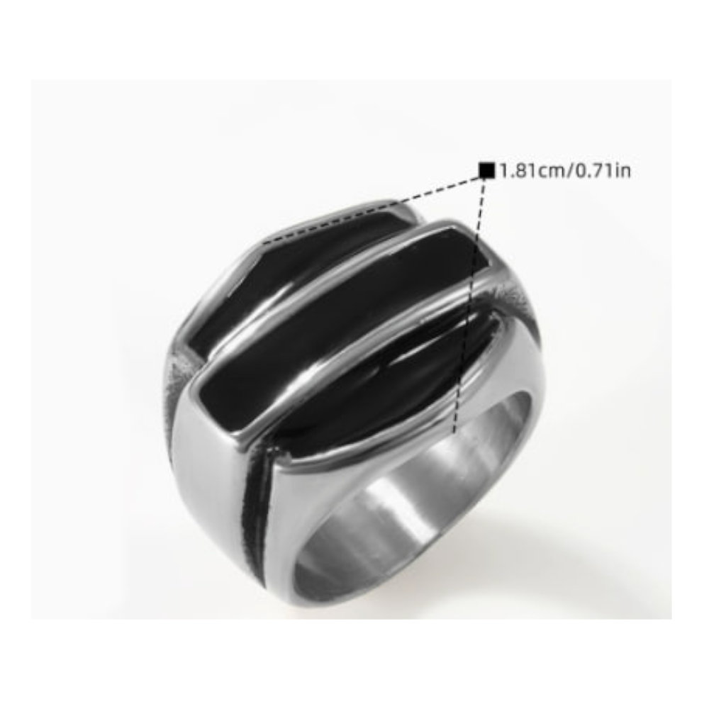 Vintage Stainless Steel Biker Signet Ring - Freedom, Strength, faith | Secure Checkout | Free Shipping | 7-Day Easy Returns - Image 2