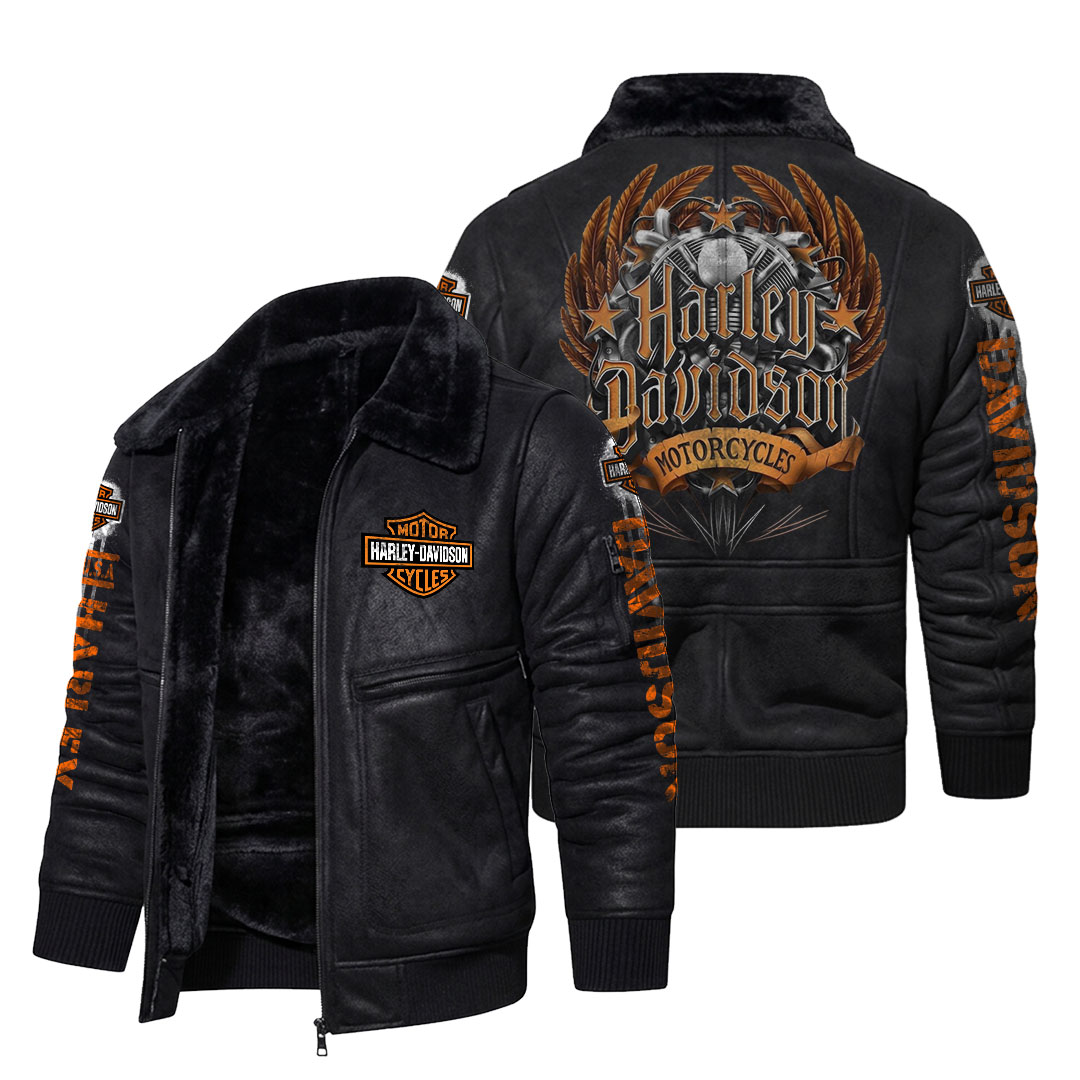 Men's Vintage Sherpa Fleece Lined Leather Flight Bomber Jacket | Heavyweight Winter Biker Coat | Secure Checkout | Tracked Shipping | 7-Day Easy Returns (Copy) - Image 2